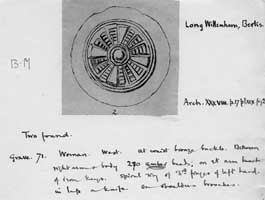 Record sheet made by ET Leeds of Long Wittenham Brooch