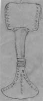Drawing by E T Leeds of brooch from Filkins