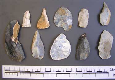 Flint implements from Abingdon Causewayed Camp